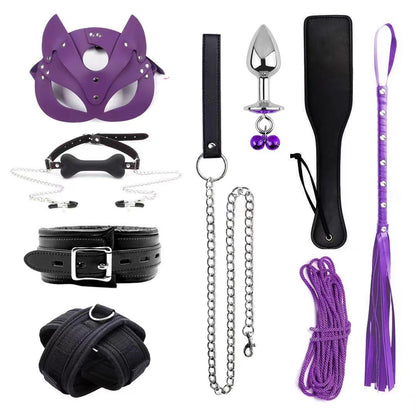 Set Handcuffs Ankle Cuffs Conditioning Bondage Alternative Toys