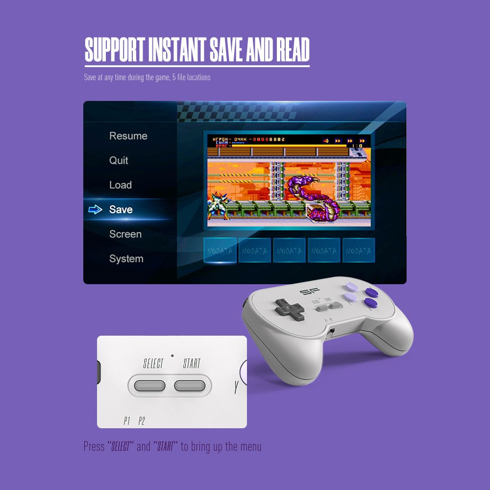 SFC Classic Retro Gaming Console Super SNES Wireless