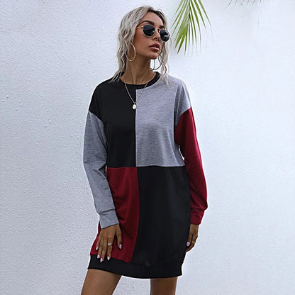 100% COTTON SWEATSHIRT WOMEN DRESSES