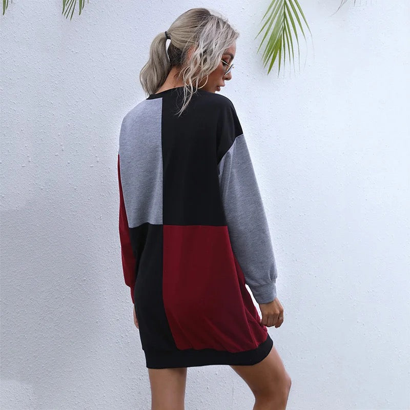 100% COTTON SWEATSHIRT WOMEN DRESSES