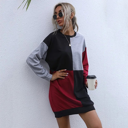 100% COTTON SWEATSHIRT WOMEN DRESSES