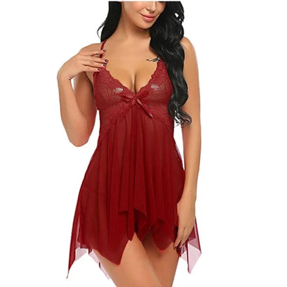 SILKS SET STRAPS CHEMISE UNDERWEAR FOR WOMEN