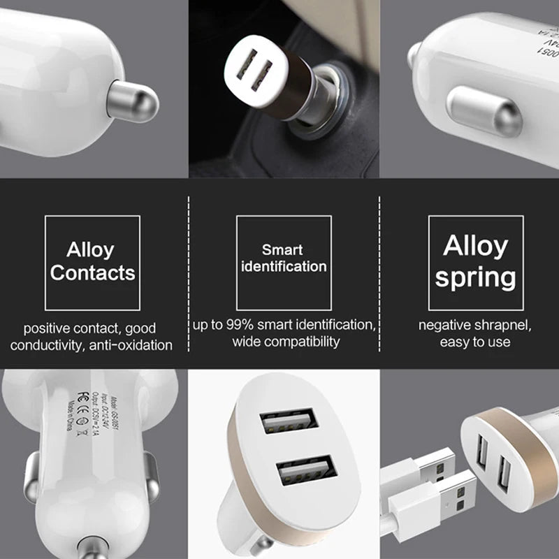 USB Car Charger For Phone 5V 2.1 A