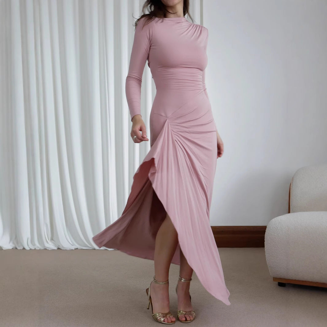 Fashion Solid Color Long Dresses For Women