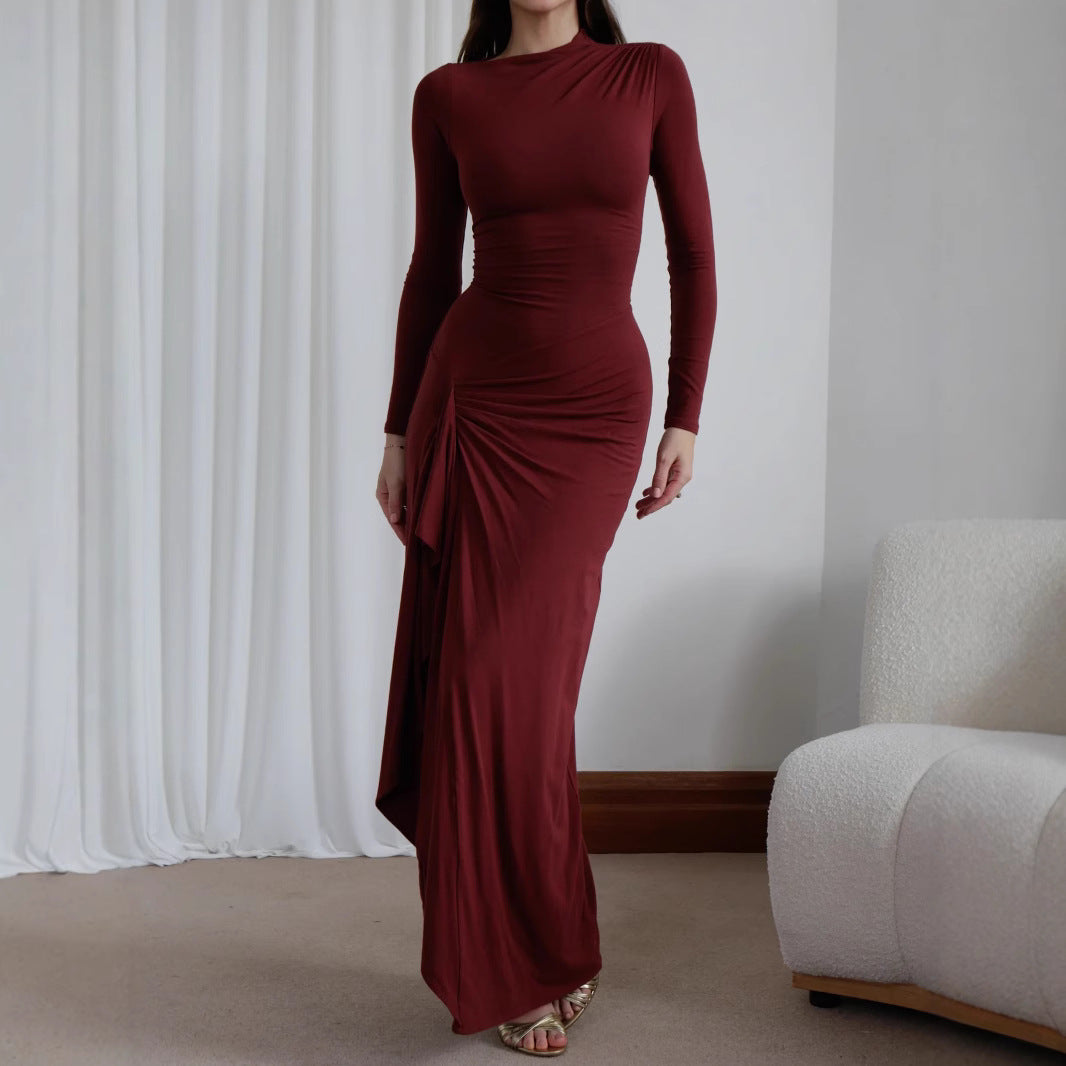 Fashion Solid Color Long Dresses For Women