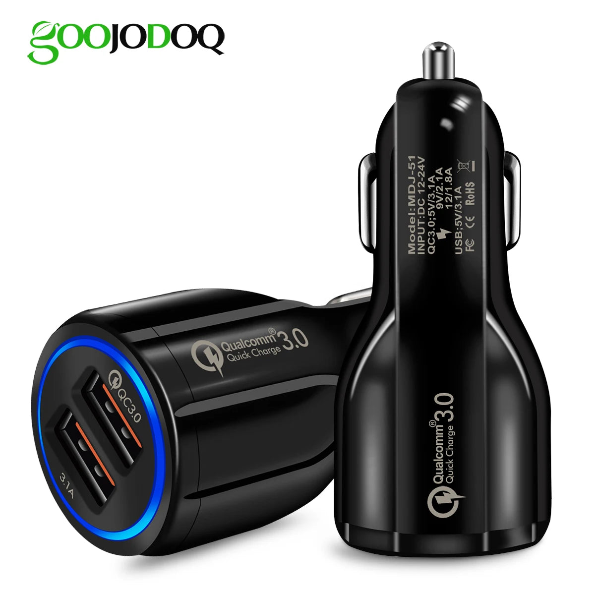 QC Quick Charge 3.0 Dual Car Charger Adapter Auto Mobile Phone Charger