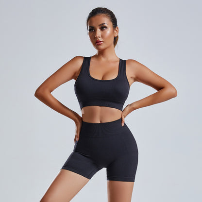 2pcs Yoga Set Women's Vest And Shorts