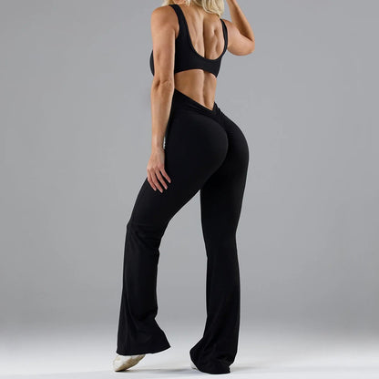 Tight Yoga Bodysuit Casual Hollow Seamless