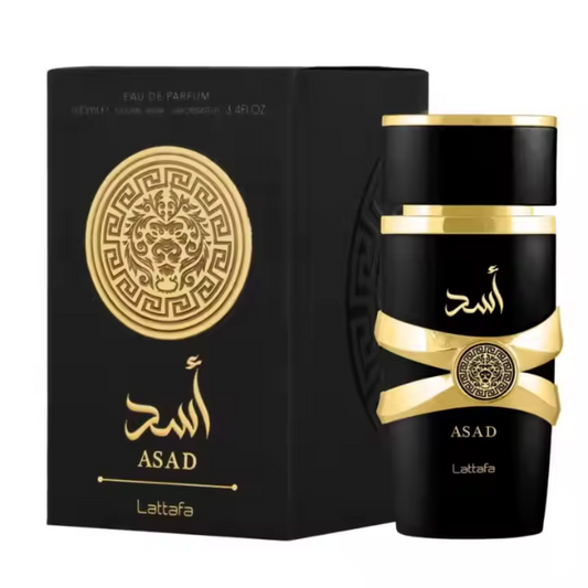 ASAD for Unisex Eau de Parfum by Lattafa Spray, 3.4 Oz